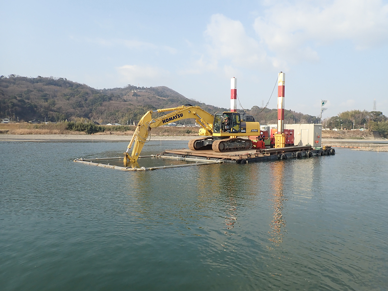 岩出狭窄部左岸中下流地区河道掘削工事