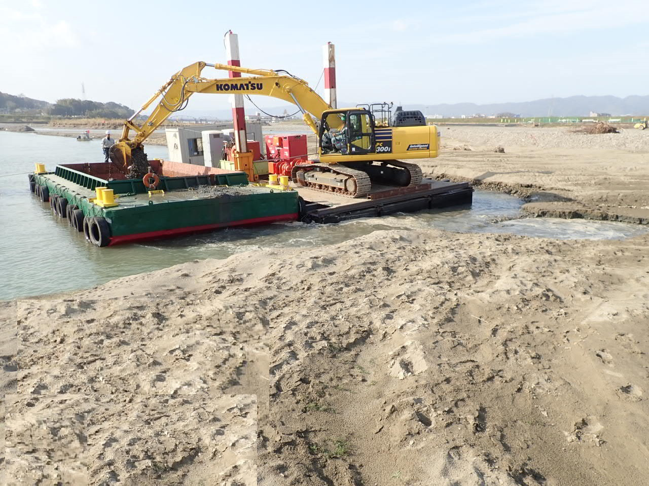 岩出狭窄部左岸中下流地区河道掘削工事