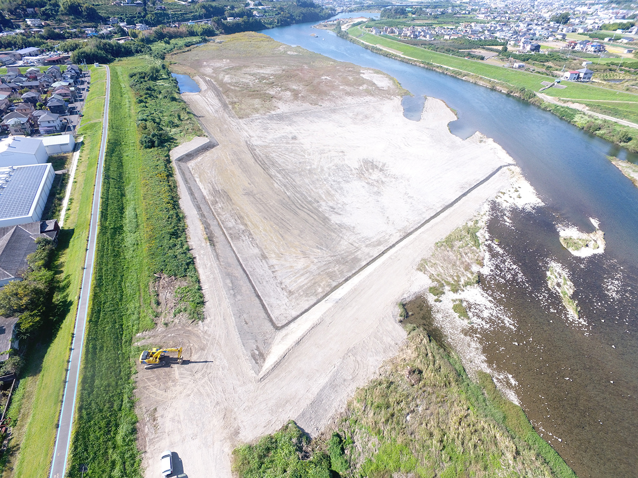 紀の川名手西野上流地区河道掘削工事